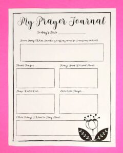 Free Printable Prayer Journal Template_82001