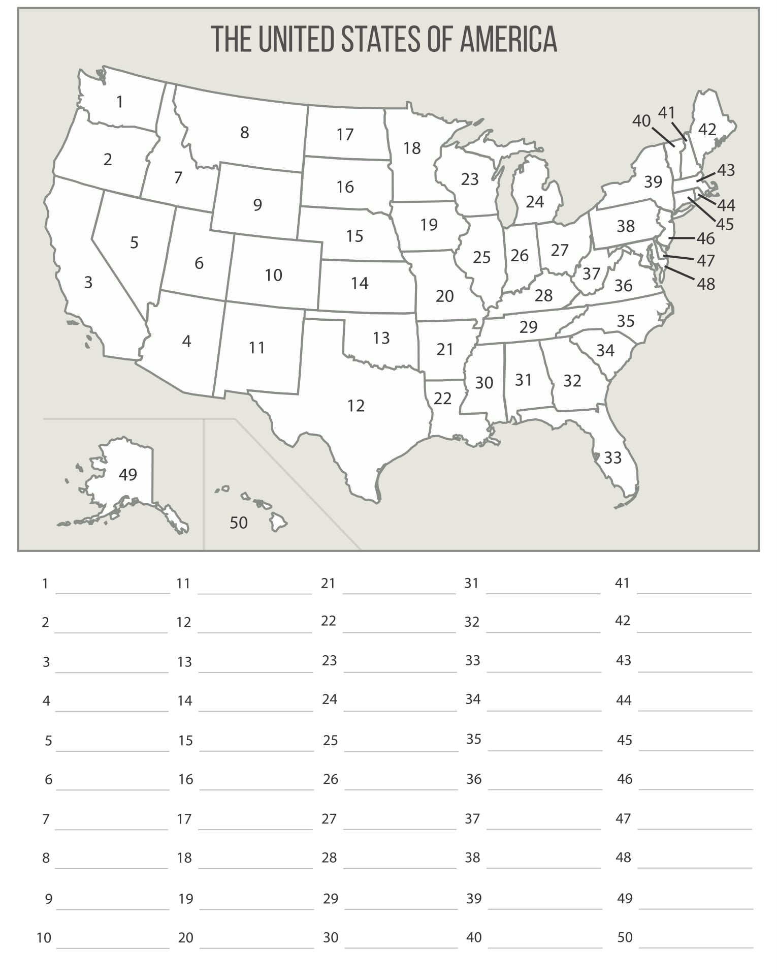 Printable 50 States Out Maps - Printable JD