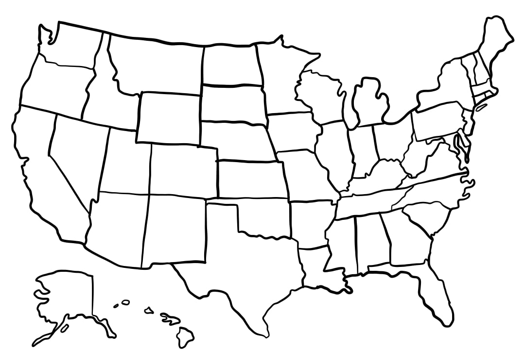 Printable 50 States Out Maps_93048