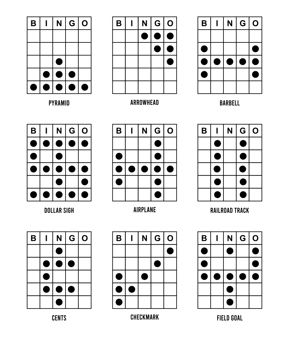 Printable Bingo Game Patterns_90045
