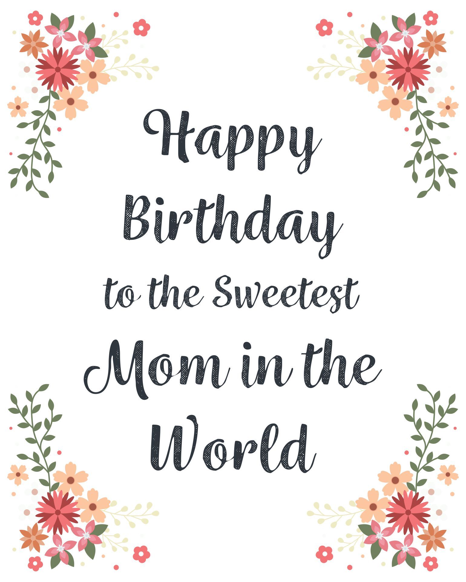 Printable Birthday Cards For Mom Printable JD