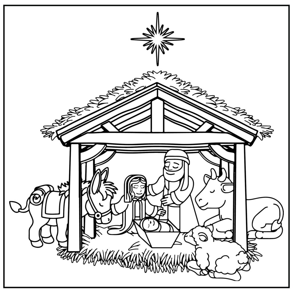 Printable Christmas Nativity Scene Coloring Page Printable JD printable-christmas-nativity-scene-coloring-page-printable-jd