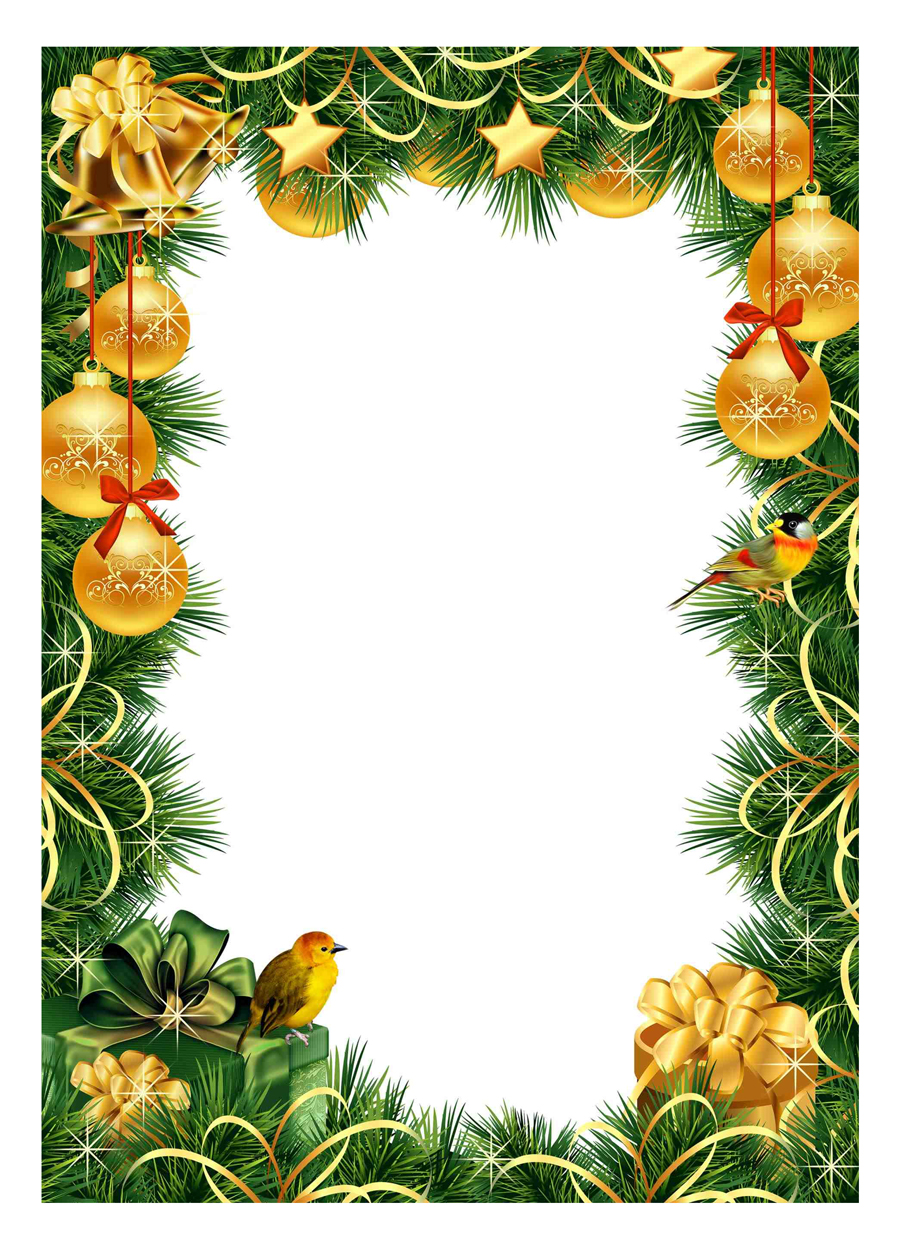 Printable Christmas Stationary Borders_13742