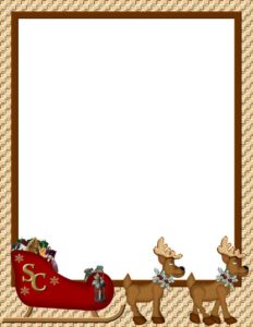 Printable Christmas Stationary Borders_99307