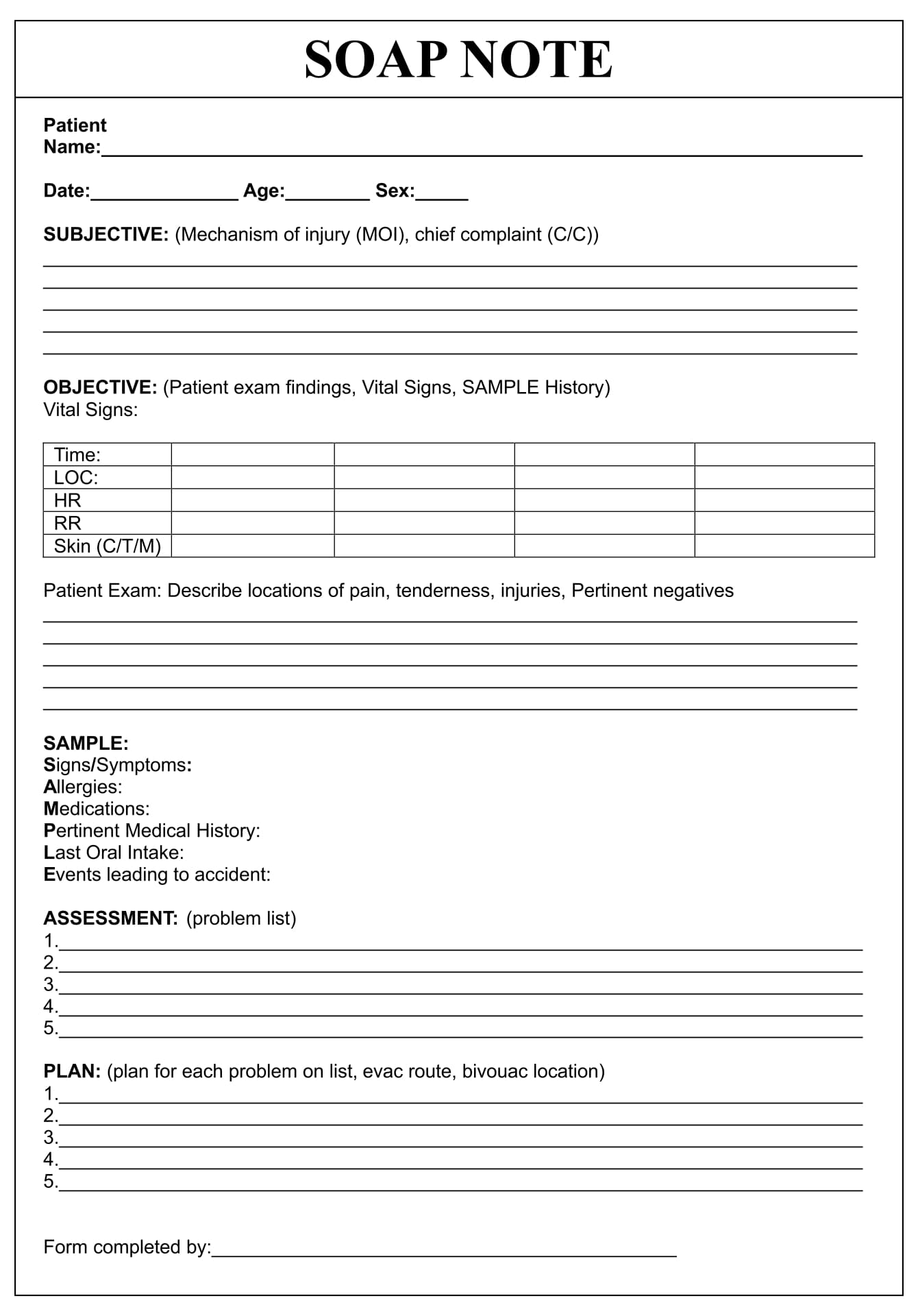 Printable Counseling SOAP Note Templates_93001 (1)