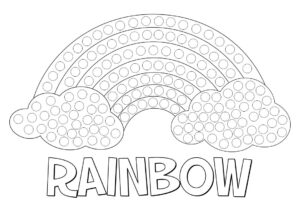 Printable Dot Rainbow Coloring Pages - Printable JD