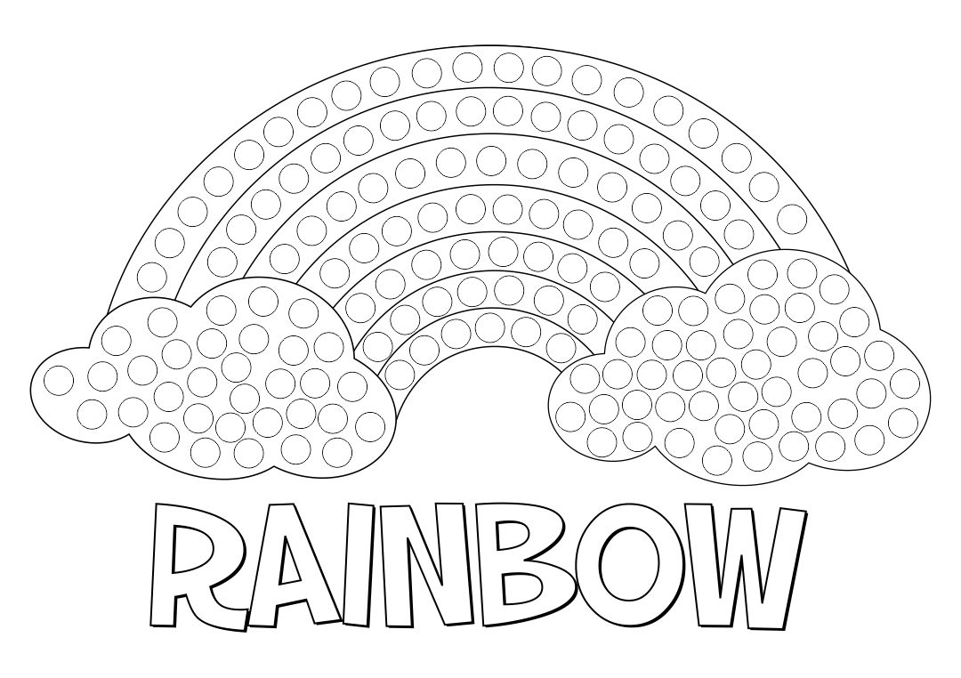 Printable Dot Rainbow Coloring Pages_19722