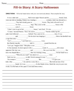 Printable Halloween Fill In The Blank Stories_89021