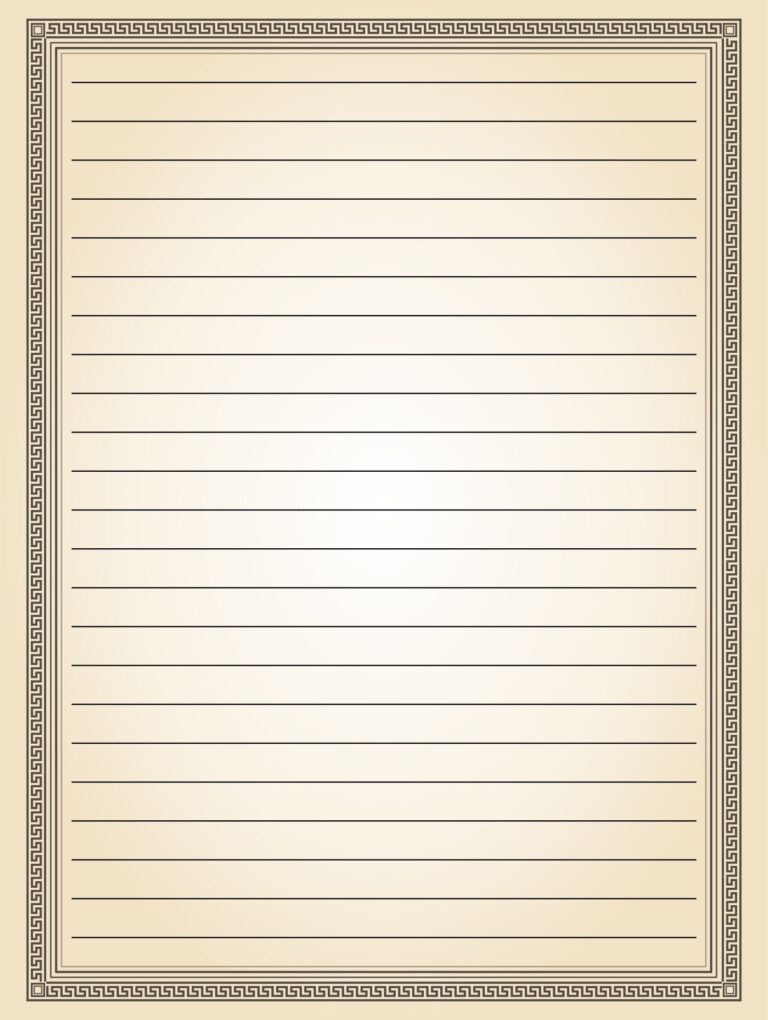 Printable Lined Paper With Borders - Printable JD