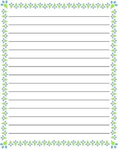 Printable Lined Paper With Borders - Printable JD