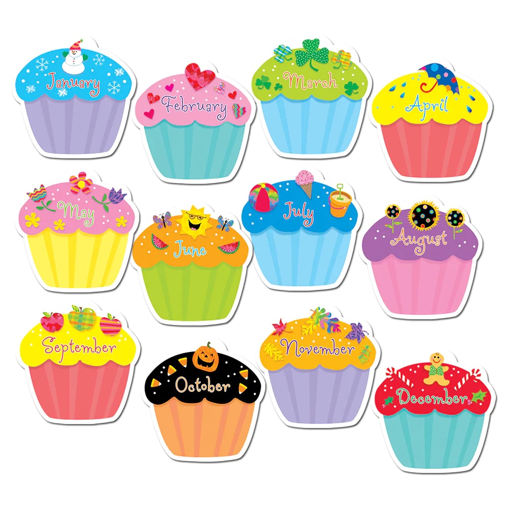 Printable Monthly Birthday Cupcake_20863