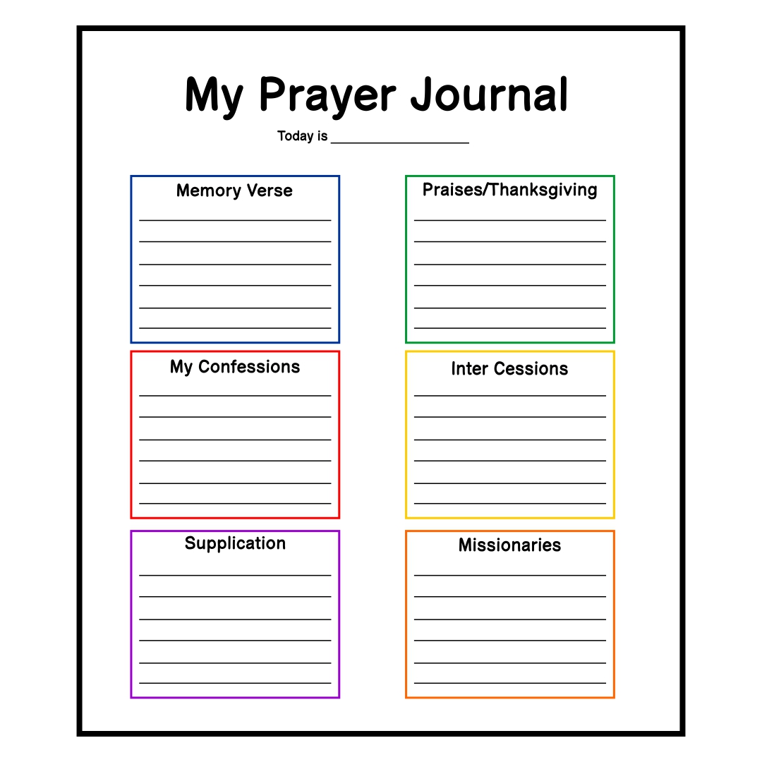 Printable Prayer Journal Template_82193