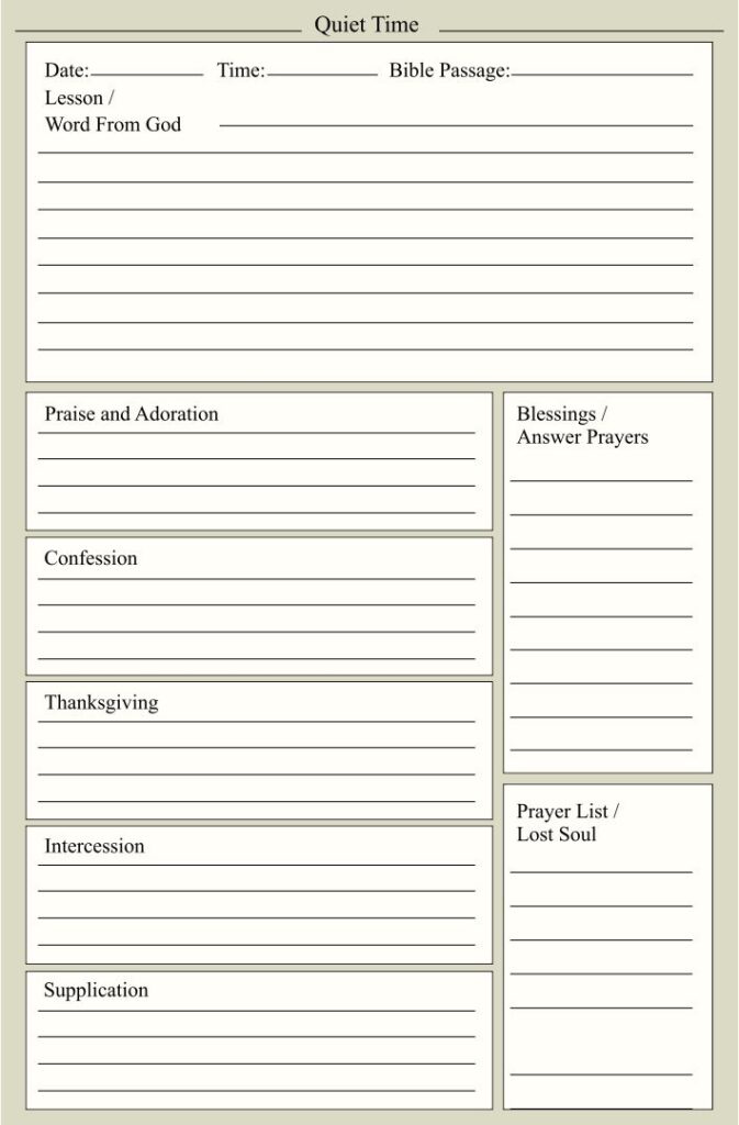 Printable Prayer Sheets Templates - Printable JD