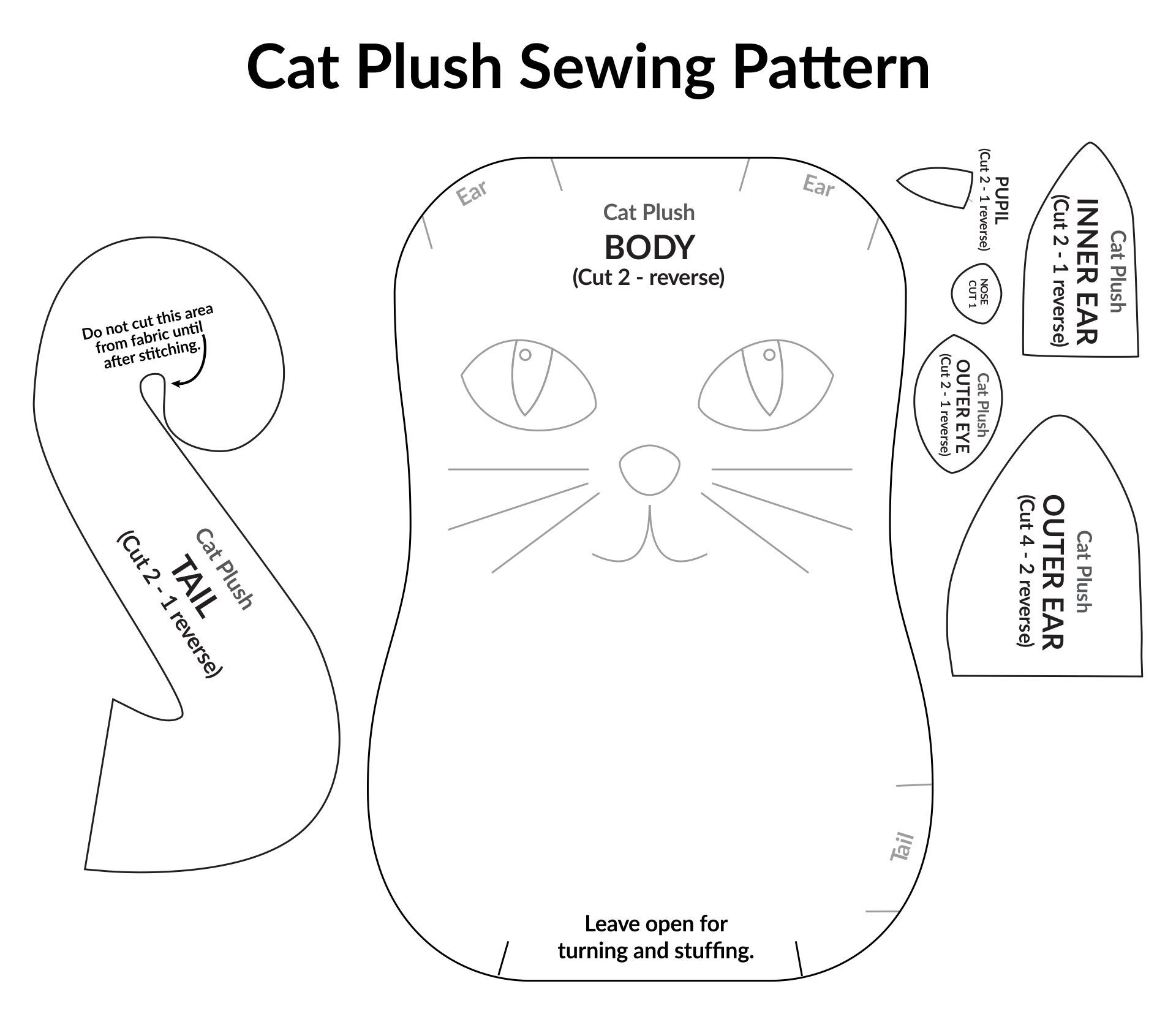 Printable Sewing Patterns Cat_32008