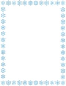 Printable Snowflake Borders Printable Jd