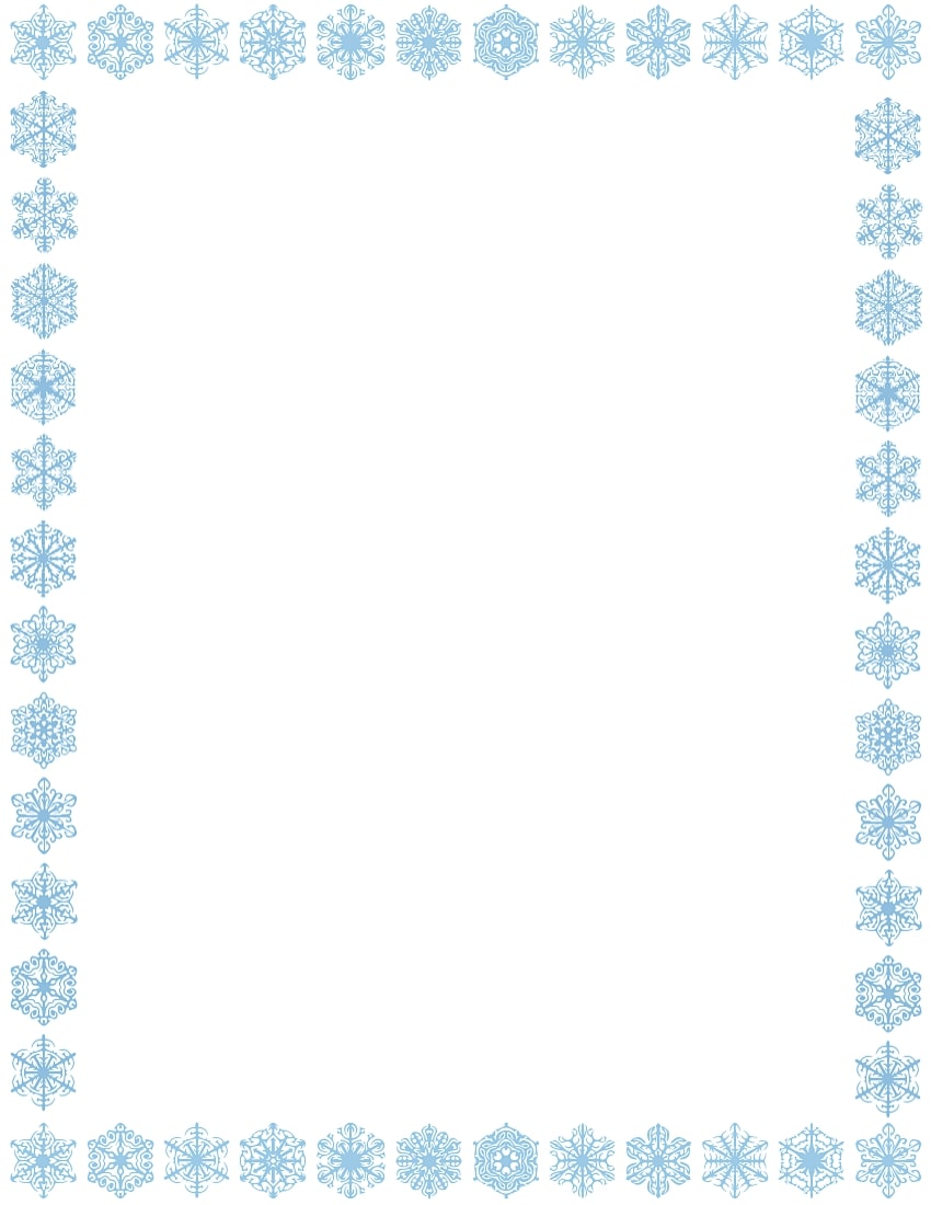 Printable Snowflake Borders - Printable JD