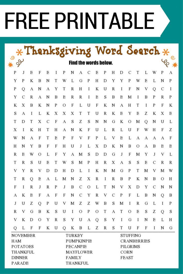 Printable Thanksgiving Puzzles Word Searches For Adults_22674