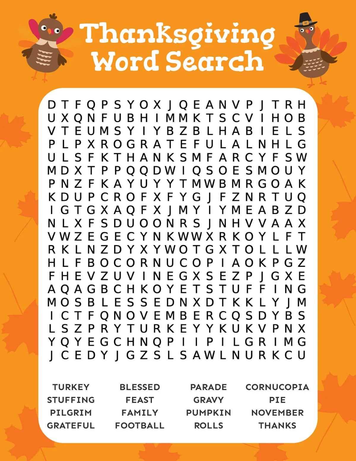Printable Thanksgiving Puzzles Word Searches For Adults_59330