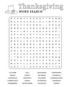 Printable Thanksgiving Puzzles Word Searches For Adults_61187