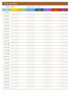 Printable Time Management Calendar_93041