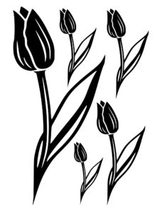 Printable Tulip Stencil_93074
