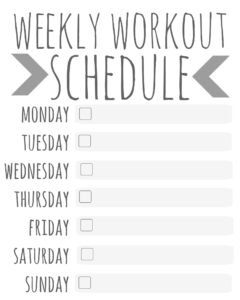 Printable Weekly Workout Schedule_18360