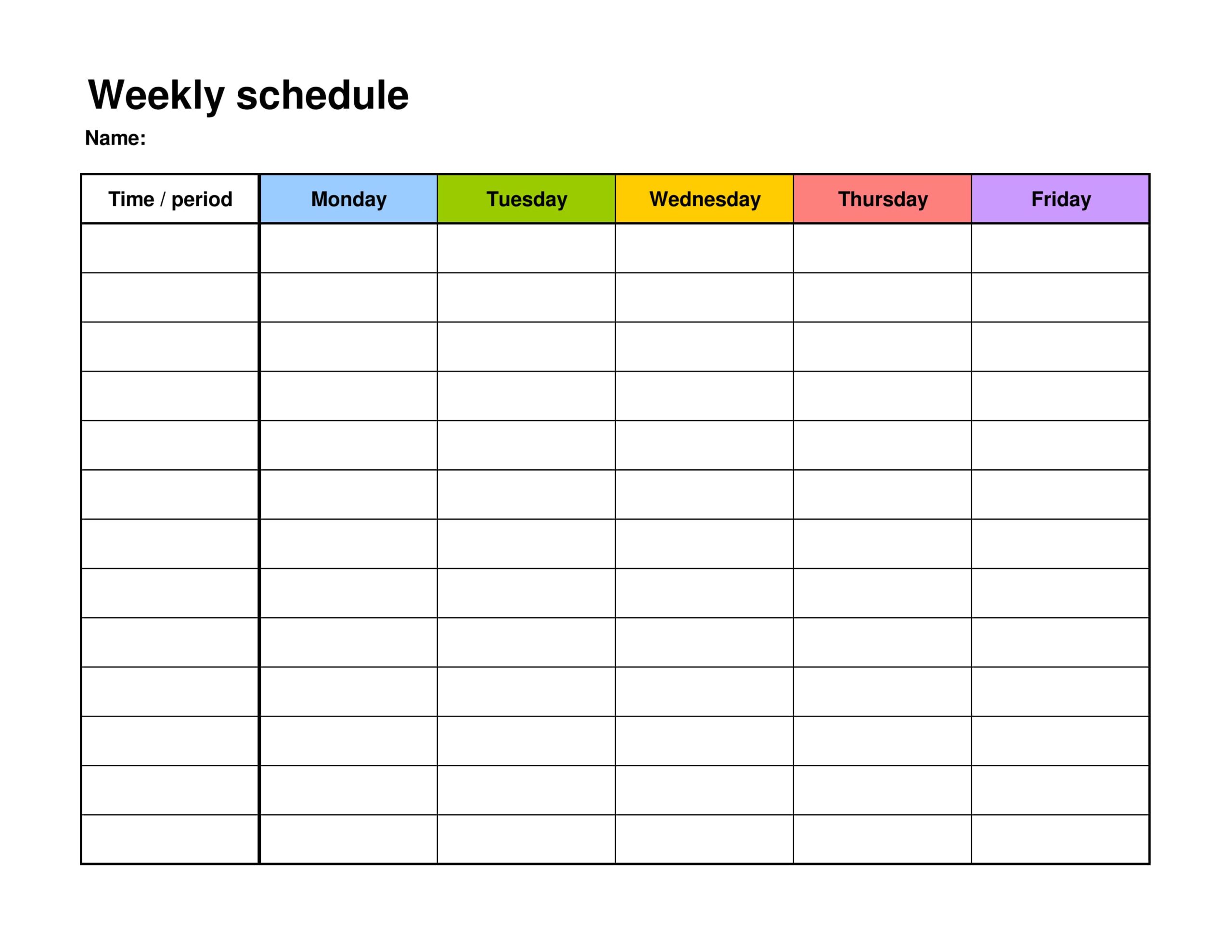 Printable Weekly Workout Schedule_82201