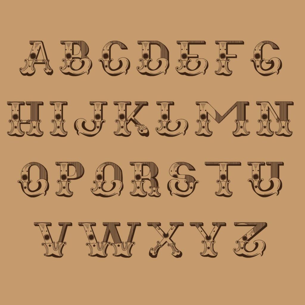 Printable Western Alphabet Letters Printable JD