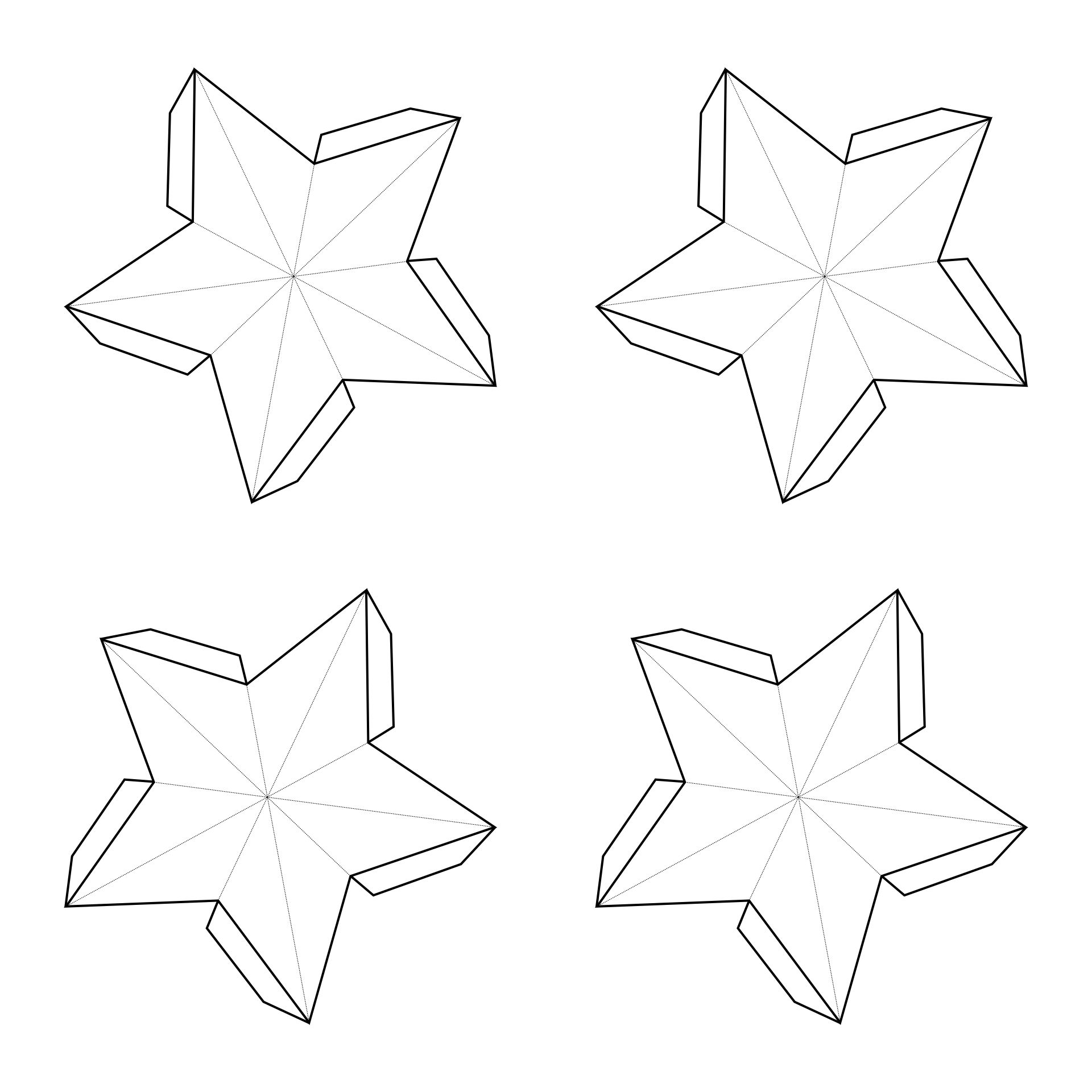 Printable 3D Star Template_52948