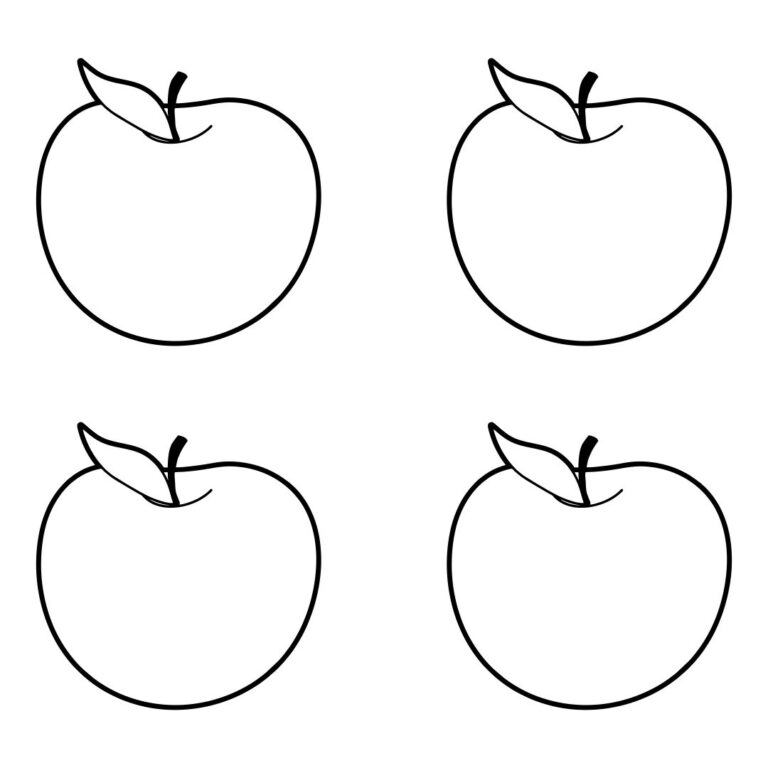 Printable Apple Template Preschool - Printable JD