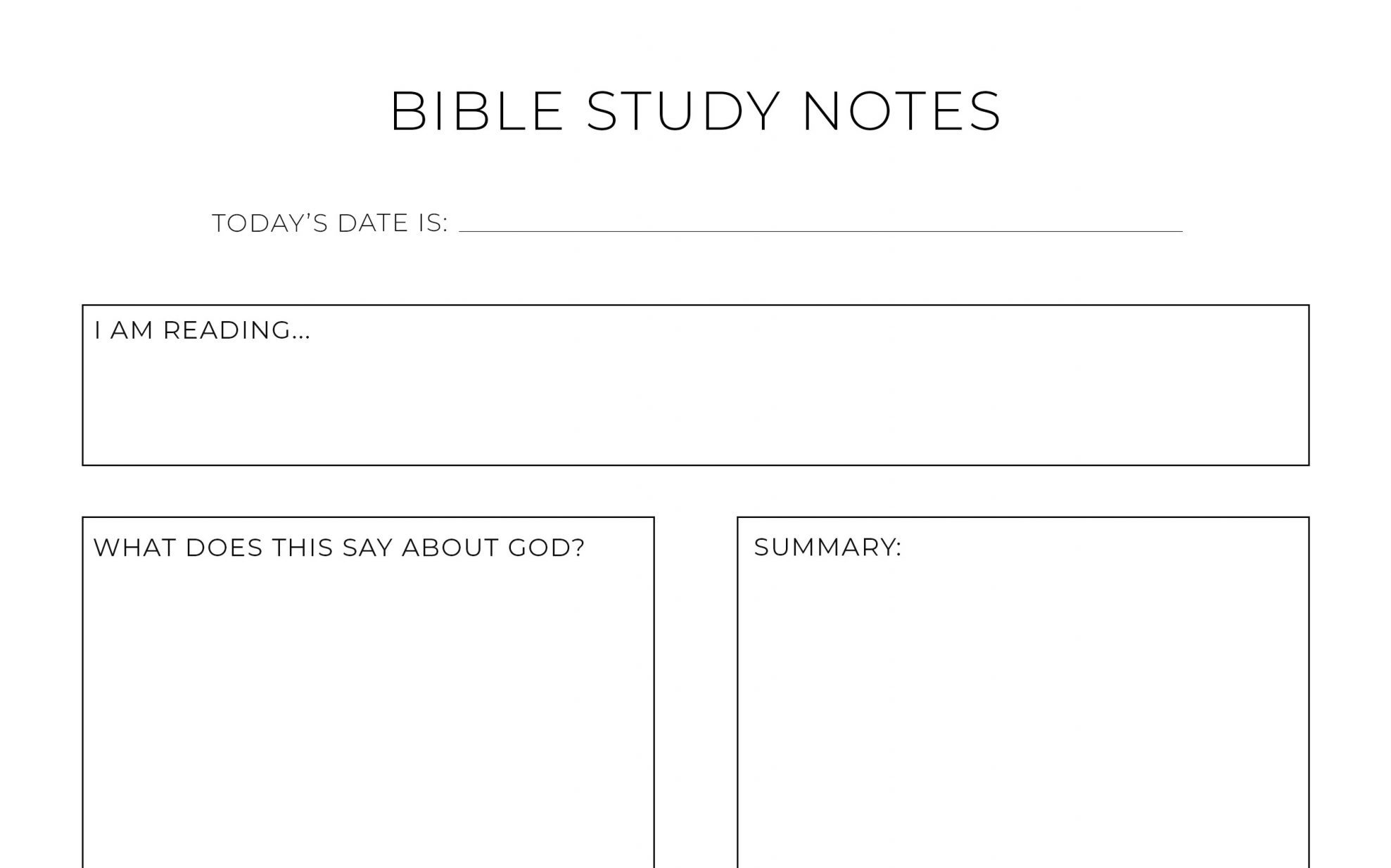 Printable Bible Study Notes Example_85193