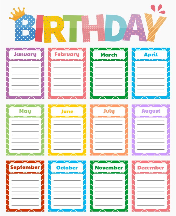 Printable Birthday Chart_51974