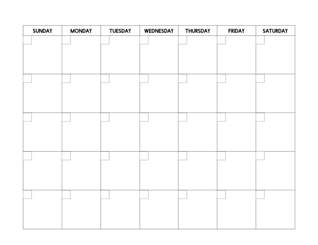 Printable Calendar Pages - Printable JD