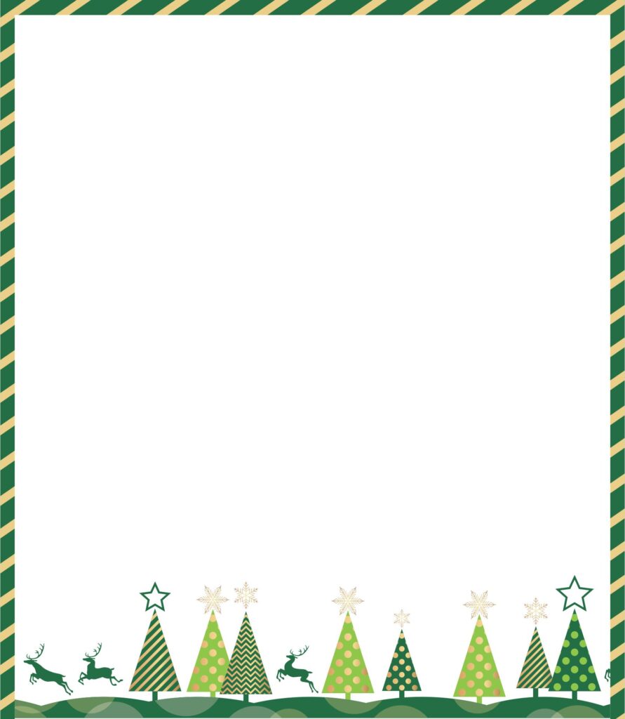 Free Printable Christmas Stationery Borders - Printable JD