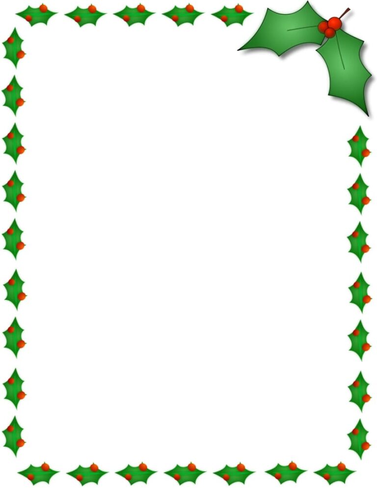 Printable Christmas Label Borders - Printable JD