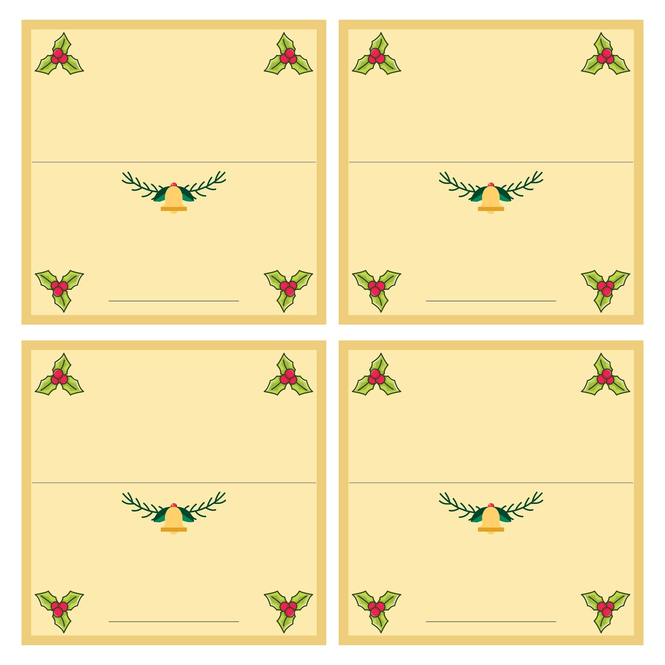 Printable Christmas Place Cards Template_22897