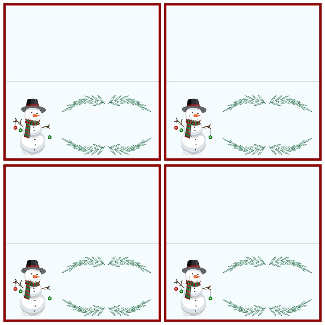 Printable Christmas Place Cards Template_52074