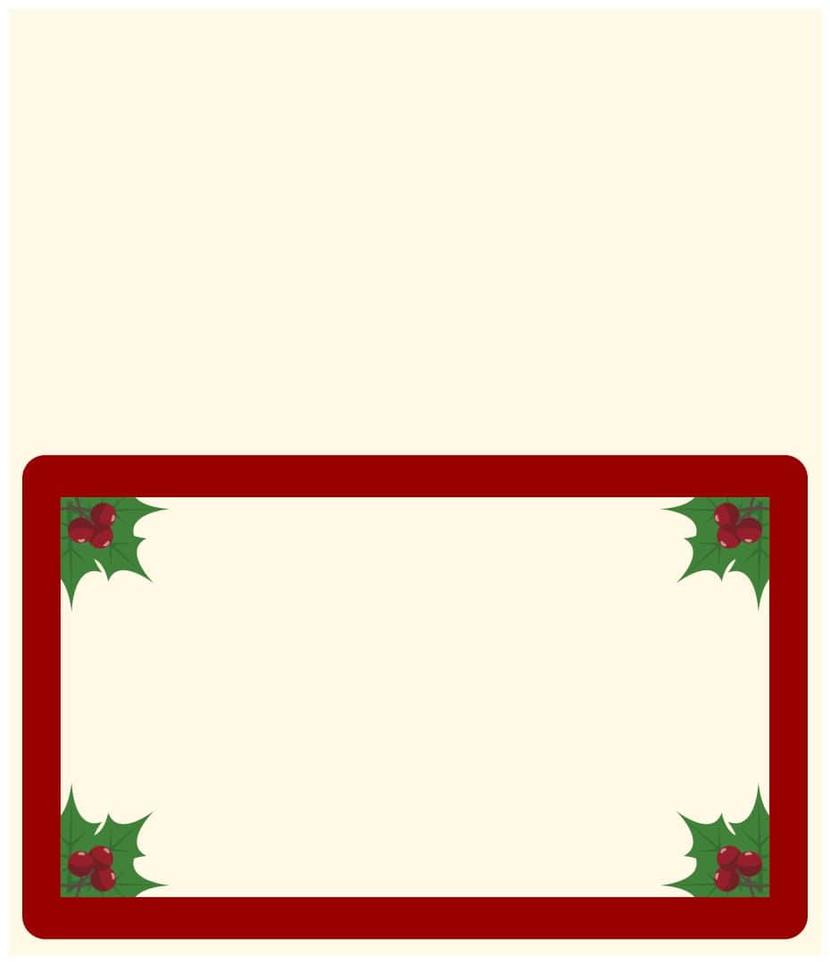 Printable Christmas Place Cards Template_58933