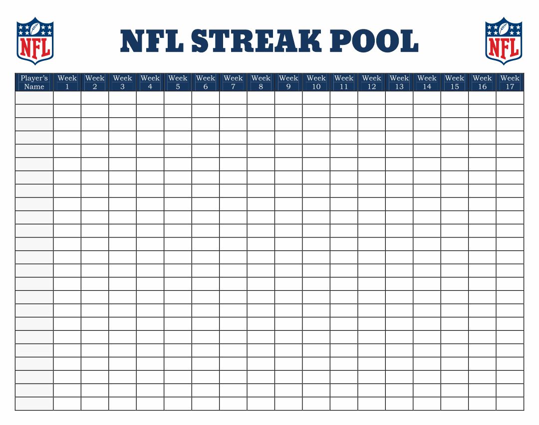 Printable Football Pool Sheets - Printable JD