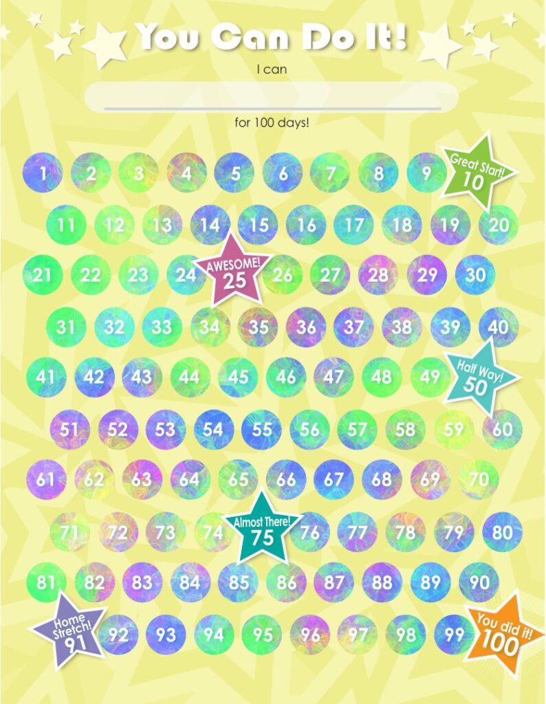 Printable From 100 Countdown Printable JD