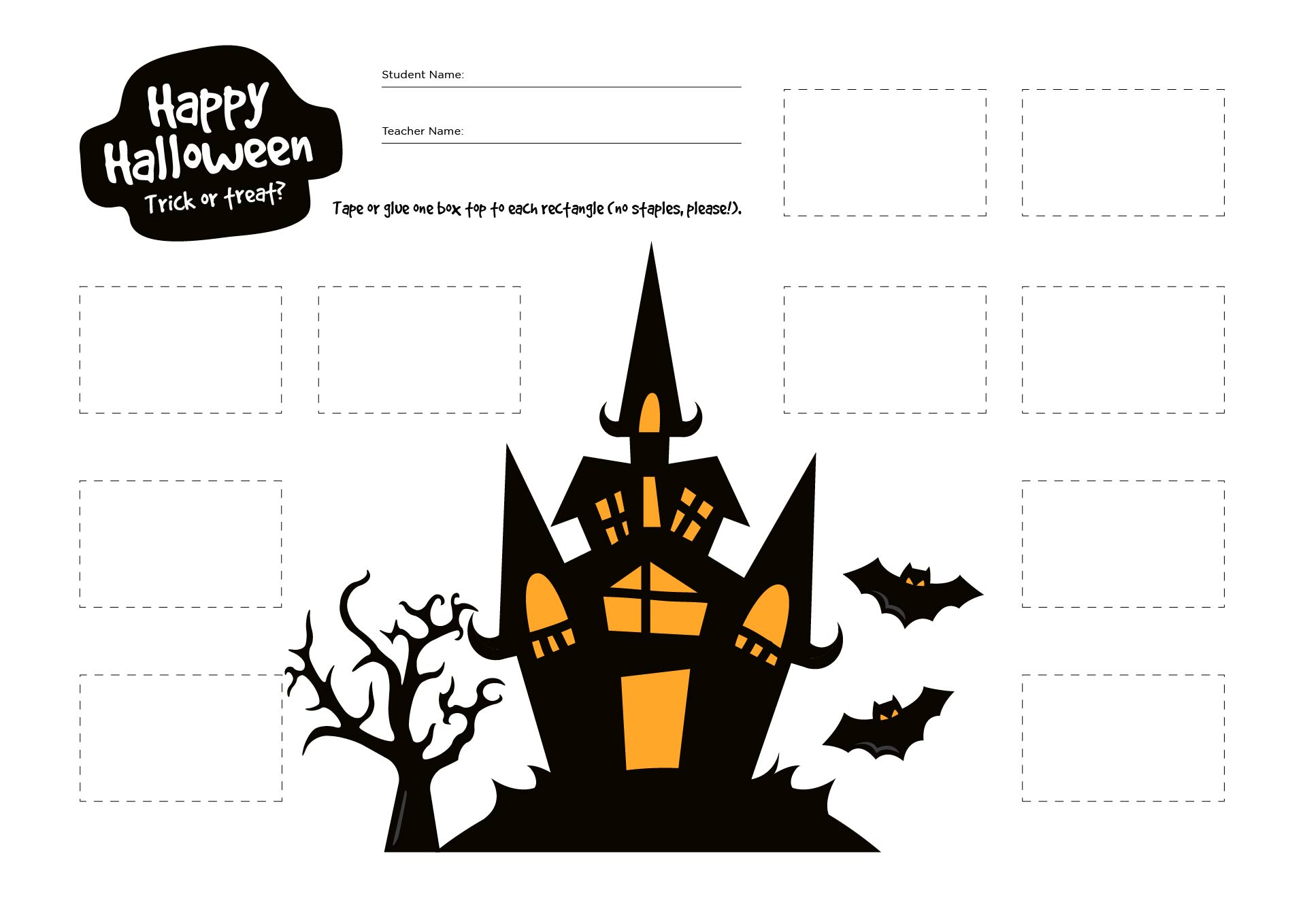 Printable Halloween Box Top Collection Sheets_63710