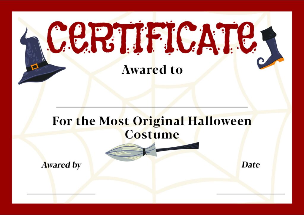 Printable Halloween Certificate Templates - Printable JD