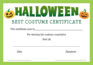 Printable Halloween Certificate Templates - Printable JD