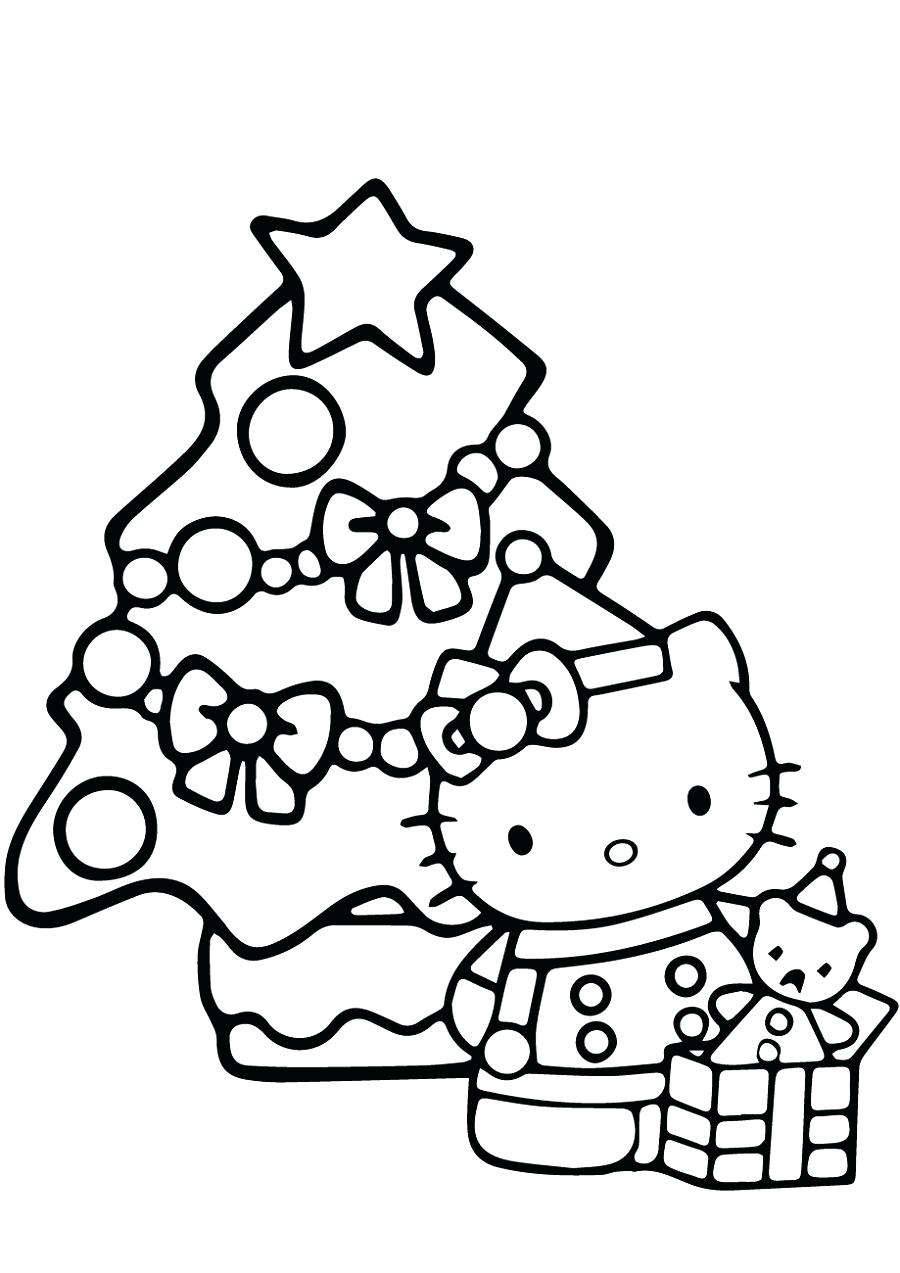 Printable Hello Kitty Christmas Coloring_22190