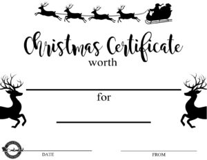 Printable Holiday Gift Certificate Template_82269