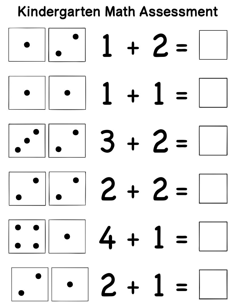 Printable Kindergarten Assessment Math_93415