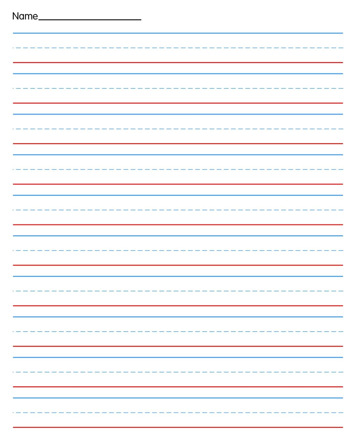 Printable Kindergarten Paper - Printable JD