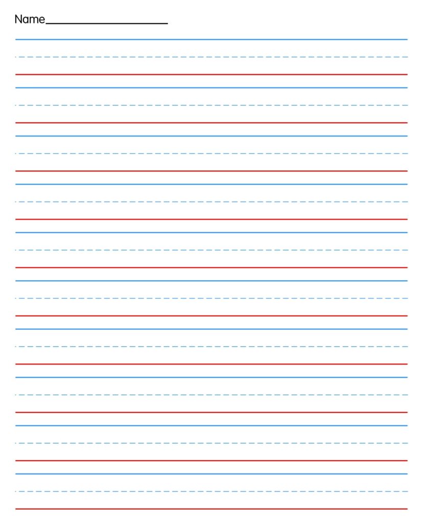 Printable Kindergarten Paper - Printable JD