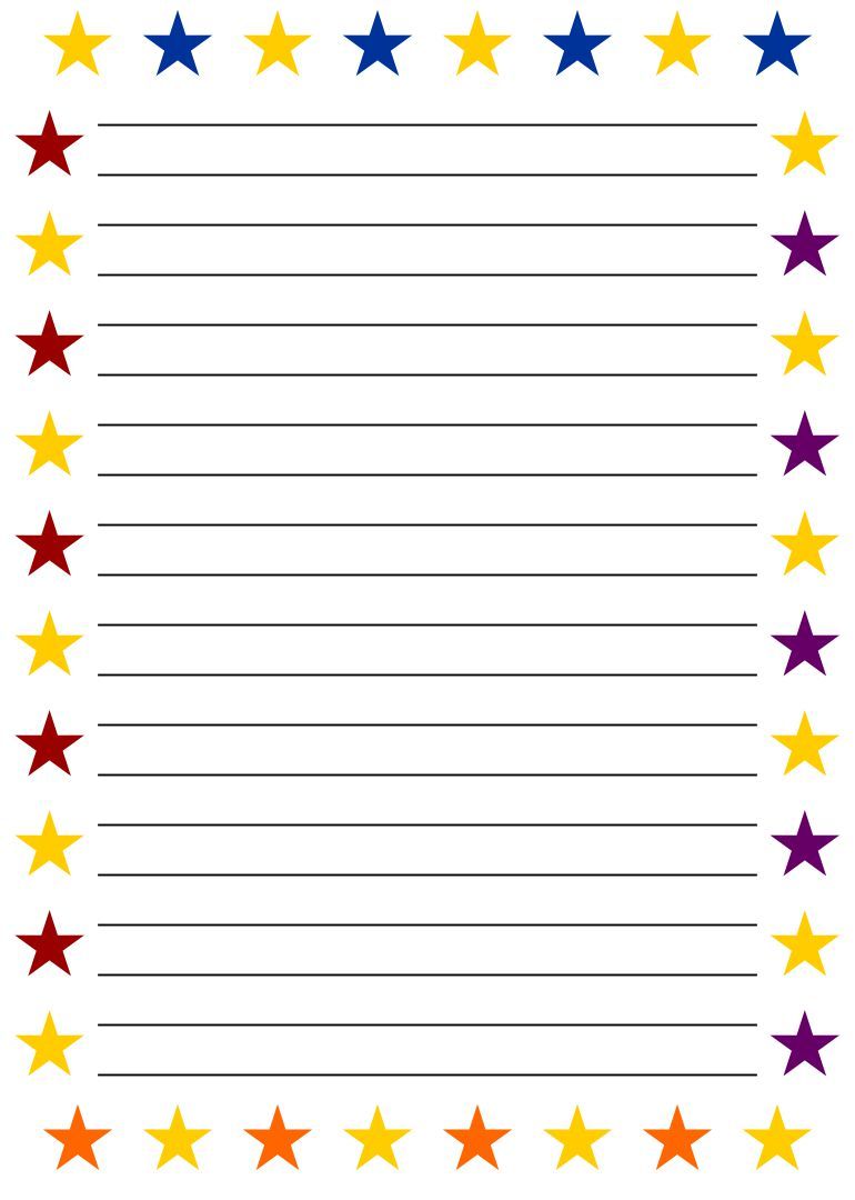 Printable Lined Stationery - Printable JD