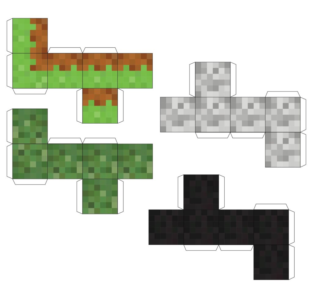 Printable Minecraft Tree Block - Printable JD